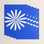 Big Daisy Retro Minimalism in Royal Blue and White Wrapping Paper Gallery Image 3
