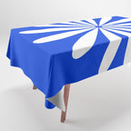 Big Daisy Retro Minimalism in Royal Blue and White Tablecloth Gallery Image 1