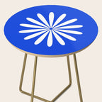 Big Daisy Retro Minimalism in Royal Blue and White Side Table Gallery Image 2