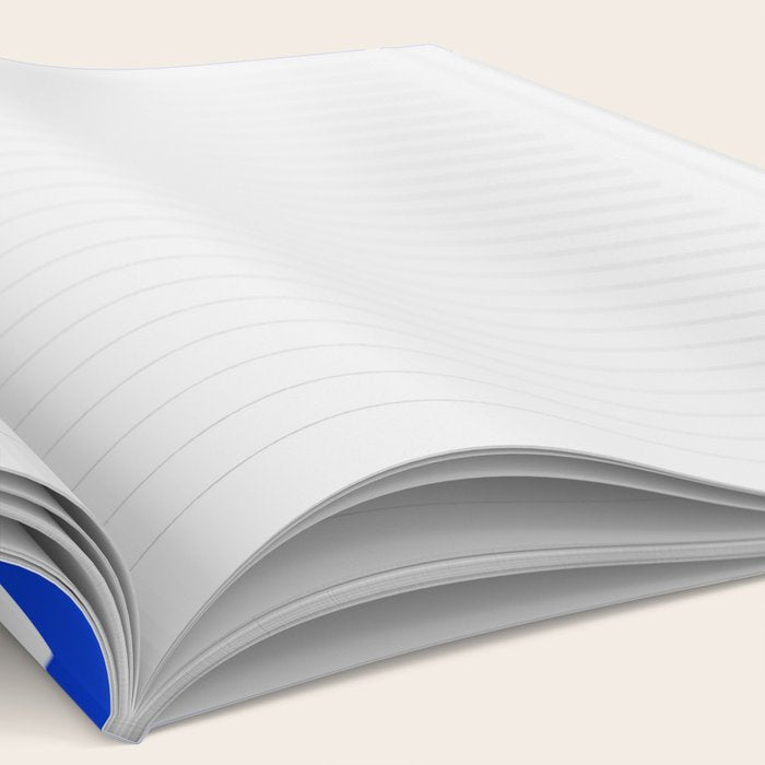 Big Daisy Retro Minimalism in Royal Blue and White Notebook Gallery Image 2
