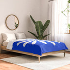 Big Daisy Retro Minimalism in Royal Blue and White Comforter Gallery Image 2
