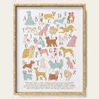ABC Dogs in Retro Vintage Colors 70's Serving Tray Gallery Image 1