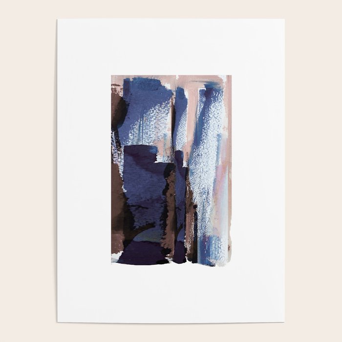 Indigo Brushwork Poster Gallery Image 4