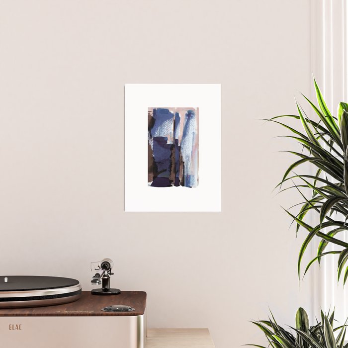 Indigo Brushwork Poster Gallery Image 2