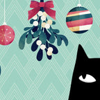 Mistletoe? (Black Cat) Coffee Mug Gallery Image 2
