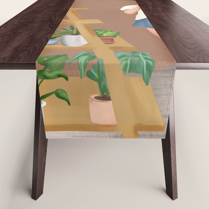 Wooden floors, walls and window sills Table Runner Gallery Image 1