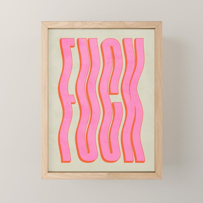 Favorite Word: Peach Wavy Edition Mini Art Print Gallery Image 1