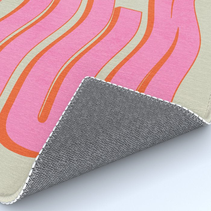 Favorite Word: Peach Wavy Edition Rug Gallery Image 4