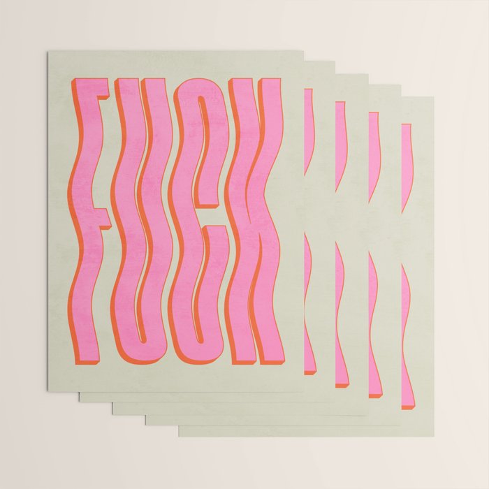 Favorite Word: Peach Wavy Edition Wrapping Paper Gallery Image 3