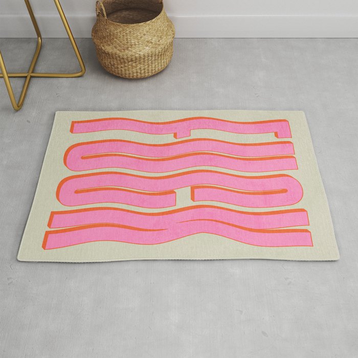 Favorite Word: Peach Wavy Edition Rug Gallery Image 1