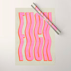 Favorite Word: Peach Wavy Edition Wrapping Paper Gallery Image 1