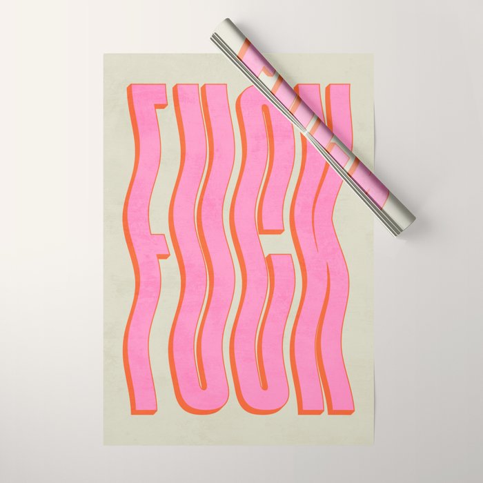 Favorite Word: Peach Wavy Edition Wrapping Paper Gallery Image 1