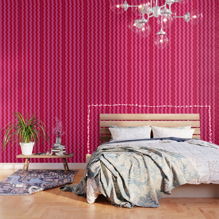  Red and Pink Candy Striped Waves Wallpaper Gallery Image 3
