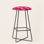  Red and Pink Candy Striped Waves Stool Gallery Image 1
