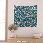 Cute Insects Kids Pattern Wall Tapestry Gallery Image 2