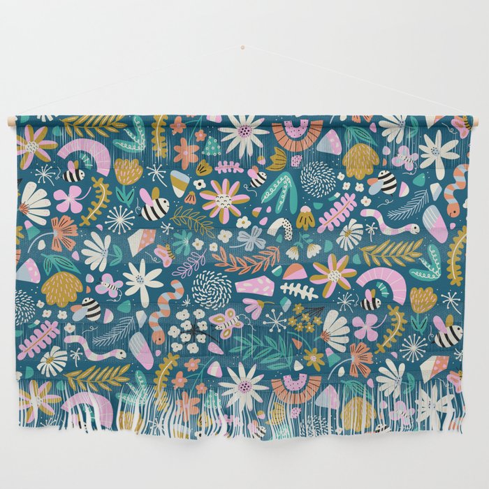 Cute Insects Kids Pattern Wall Hanging Gallery Image 1