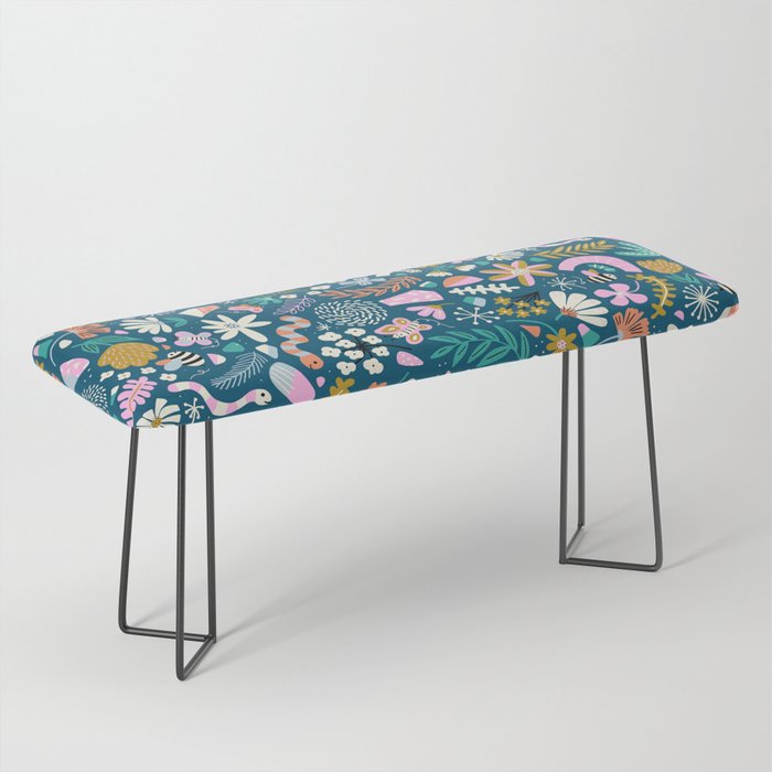 Cute Insects Kids Pattern Bench Gallery Image 1