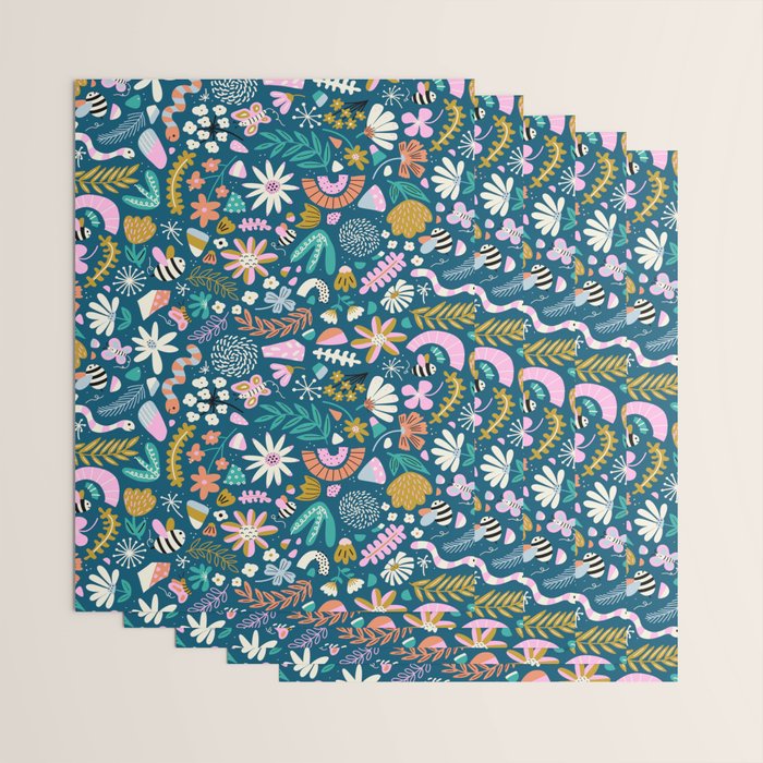 Cute Insects Kids Pattern Wrapping Paper Gallery Image 3