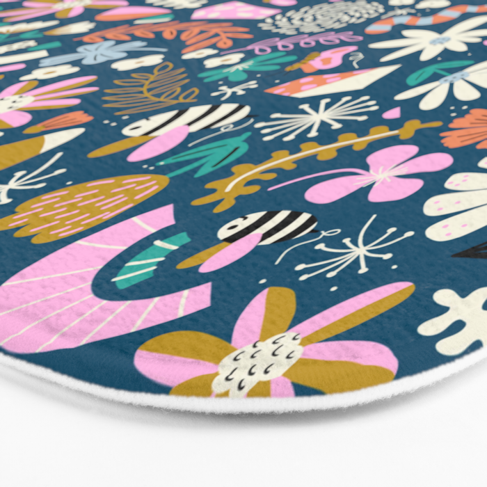 Cute Insects Kids Pattern Bath Mat Gallery Image 3