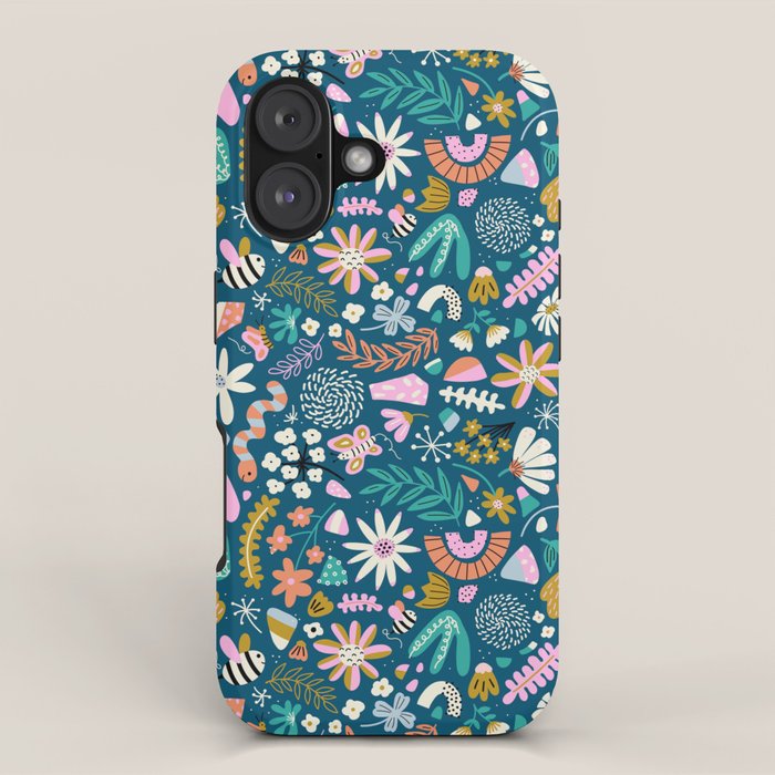Cute Insects Kids Pattern iPhone Case Gallery Image 1