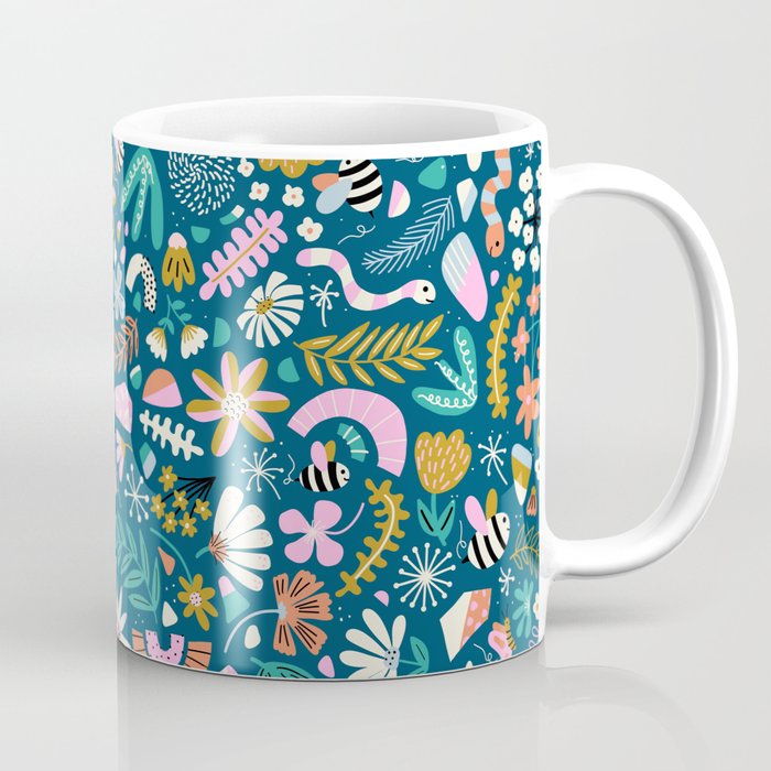 Cute Insects Kids Pattern Coffee Mug Gallery Image 1