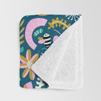 Cute Insects Kids Pattern Throw Blanket Gallery Image 3