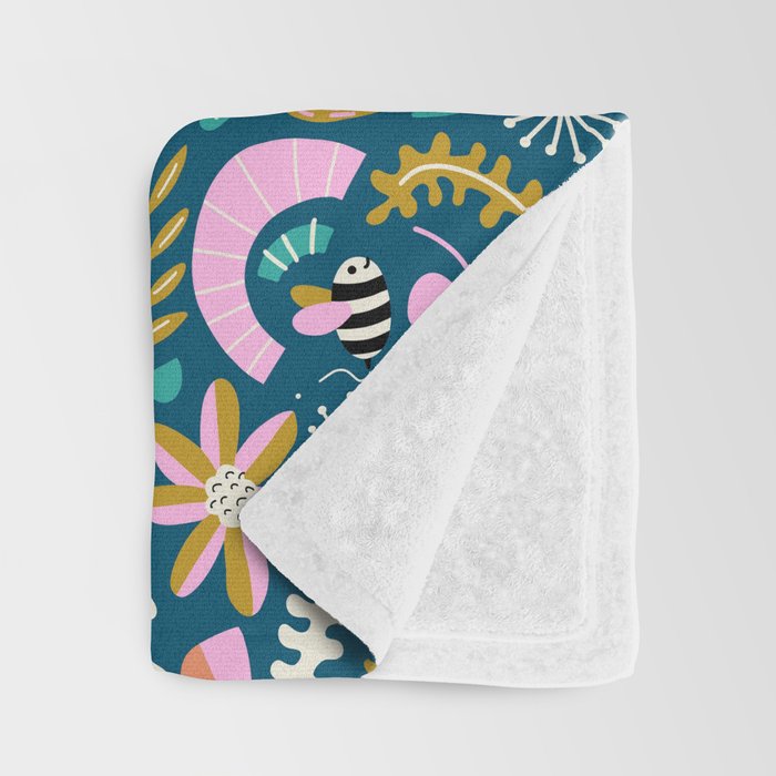 Cute Insects Kids Pattern Throw Blanket Gallery Image 3