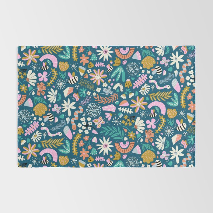 Cute Insects Kids Pattern Rug Gallery Image 2
