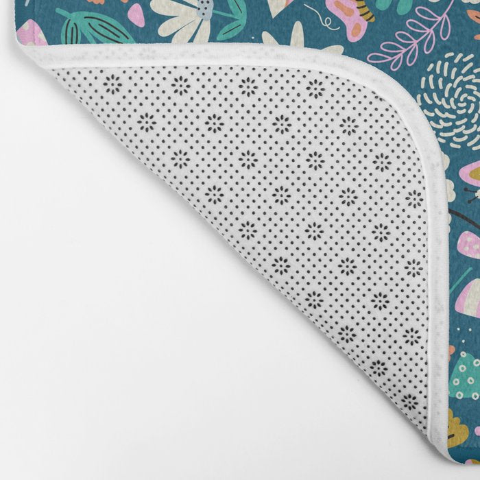 Cute Insects Kids Pattern Bath Mat Gallery Image 2