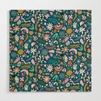 Cute Insects Kids Pattern Wood Wall Art Gallery Image 1