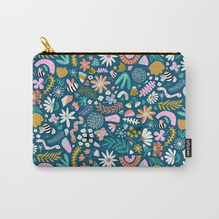 Cute Insects Kids Pattern Carry All Pouch Gallery Image 1