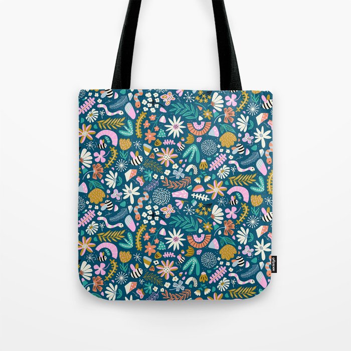 Cute Insects Kids Pattern Tote Bag Gallery Image 1