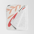 Hamsa Hand - Red & Black Palette Throw Blanket Gallery Image 3