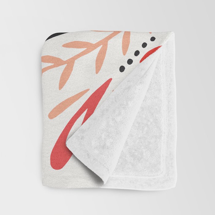 Hamsa Hand - Red & Black Palette Throw Blanket Gallery Image 3