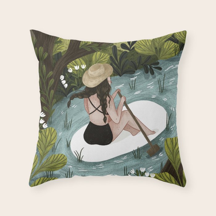 Down the River Throw Pillow Gallery Image 1