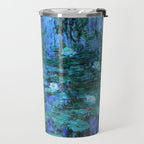 Claude Monet Water Lilies BLUE Travel Mug Gallery Image 2