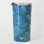Claude Monet Water Lilies BLUE Travel Mug Gallery Image 3