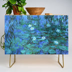 Claude Monet Water Lilies BLUE Credenza Gallery Image 1
