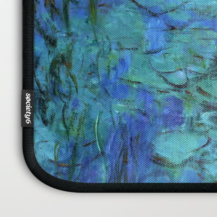 Claude Monet Water Lilies BLUE Laptop Sleeve Gallery Image 3