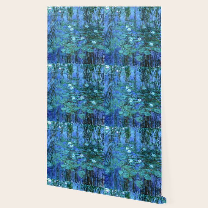 Claude Monet Water Lilies BLUE Wallpaper Gallery Image 2