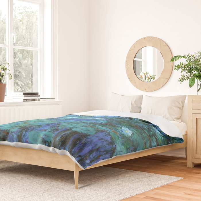 Claude Monet Water Lilies BLUE Duvet Cover Gallery Image 2