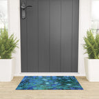 Claude Monet Water Lilies BLUE Welcome Mat Gallery Image 3