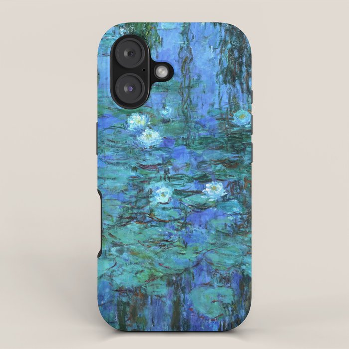Claude Monet Water Lilies BLUE iPhone Case Gallery Image 1
