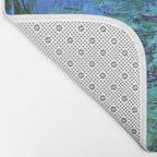 Claude Monet Water Lilies BLUE Bath Mat Gallery Image 2