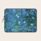 Claude Monet Water Lilies BLUE Laptop Sleeve Gallery Image 1