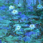 Claude Monet Water Lilies BLUE Coffee Mug Gallery Image 2