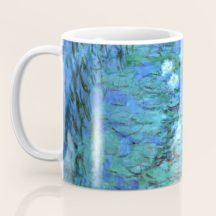 Claude Monet Water Lilies BLUE Coffee Mug Gallery Image 3