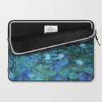 Claude Monet Water Lilies BLUE Laptop Sleeve Gallery Image 2