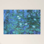 Claude Monet Water Lilies BLUE Welcome Mat Gallery Image 1