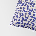 Playful strokes #3 / Beige on Blue Pillow Sham Gallery Image 4
